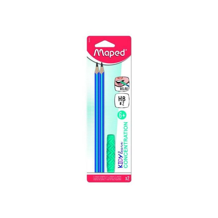 Lapiz De Grafito Maped Kidy Learn Concentracion - Hb Blister De 2