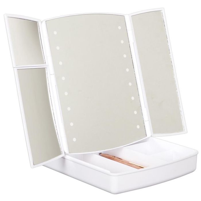 Cosmetic Club Espejo Led con Almacenamiento para Cosméticos, 24x19x6 cm 2