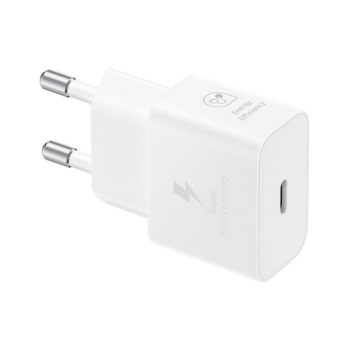 Samsung EP-T2510XWEGEU Cargador de Pared Rápido 25W con Puerto USB-C Blanco y Cable de Carga USB-C a USB-C Blanco 1 Samsung EP-T2510XWEGEU Cargador de Pared Rápido 25W con Puerto USB-C Blanco y Cable de Carga USB-C a USB-C Blanco 1