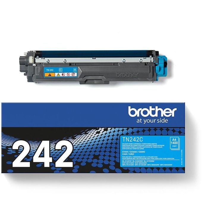 Brother TN-242C Tóner Original Cian 1400 Páginas para Impresora Láser (HL-3142CW, DCP-9022CDW, MFC-9142CDN) 2 Brother TN-242C Tóner Original Cian 1400 Páginas para Impresora Láser (HL-3142CW, DCP-9022CDW, MFC-9142CDN) 2