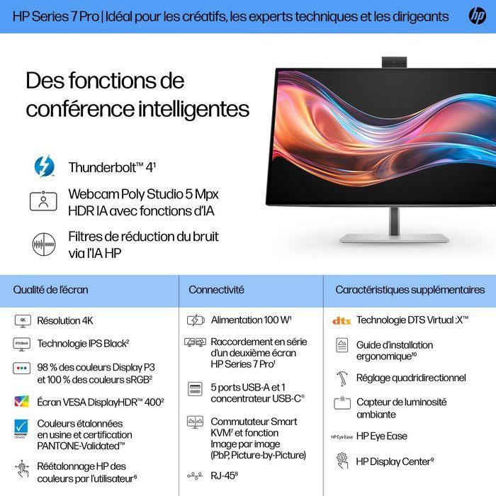 HP 727pm Series 7 Pro Monitor de Videoconferencia Inteligente 27 Pulgadas 4K con IA y Thunderbolt 4 15 HP 727pm Series 7 Pro Monitor de Videoconferencia Inteligente 27 Pulgadas 4K con IA y Thunderbolt 4 15