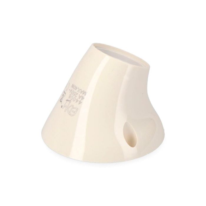 Edm Portalámparas zócalo curvo E-27 blanco 250V 40W interior termoplástico 0 Edm Portalámparas zócalo curvo E-27 blanco 250V 40W interior termoplástico 0