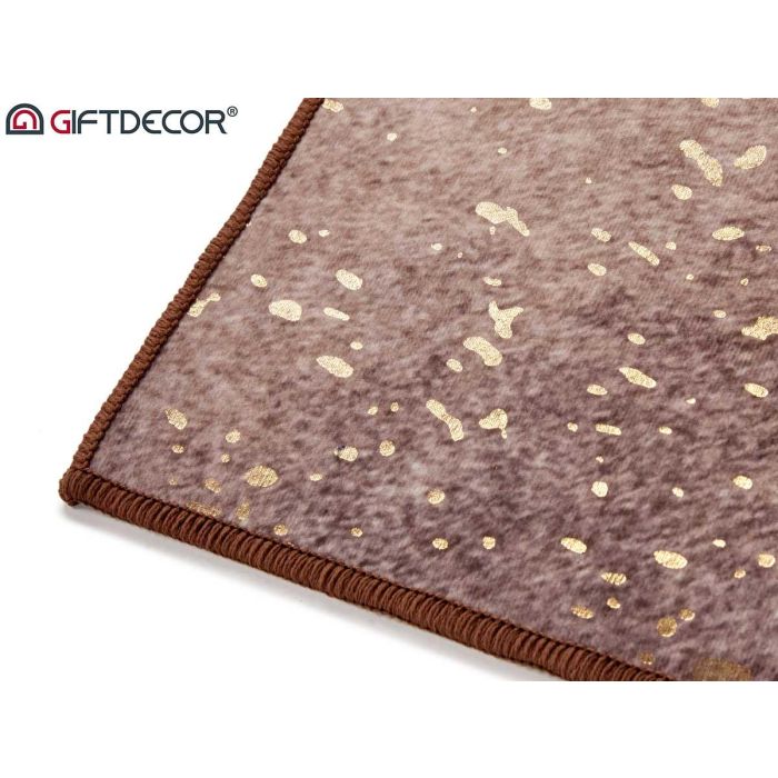 Alfombra Marrón 133x190 cm con manchas doradas - Giftdecor (9 Unidades) 4 Alfombra Marrón 133x190 cm con manchas doradas - Giftdecor (9 Unidades) 4