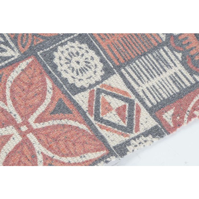 DKD Home Decor Alfombra Árabe Patchwork Algodón Poliéster Multicolor Beige 135x60x1 cm (4 Unidades) 2