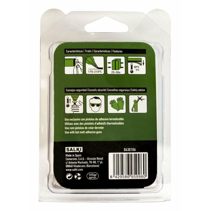 Barras de cola termofusible Salki 430106 Multicolor Decoración Flúor Ø 8 x 95 mm 105 g (22 Unidades) 1 Barras de cola termofusible Salki 430106 Multicolor Decoración Flúor Ø 8 x 95 mm 105 g (22 Unidades) 1