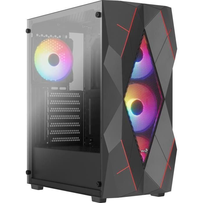 Caja para PC - AEROCOOL - Volcan G v1 (Negro) - Torre media - Formato ATX - Sin fuente de alimentación Caja para PC - AEROCOOL - Volcan G v1 (Negro) - Torre media - Formato ATX - Sin fuente de alimentación