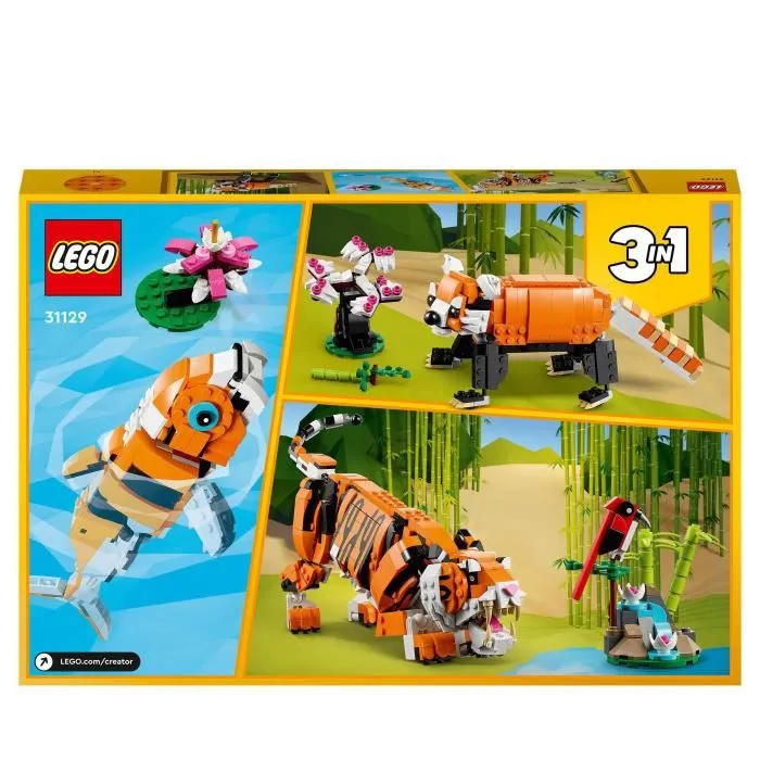 Lego 31129 Su Majestad el Tigre Creator 3-in-1 Juguetes de Animales para Niñas y Niños a partir de 9 Años 5