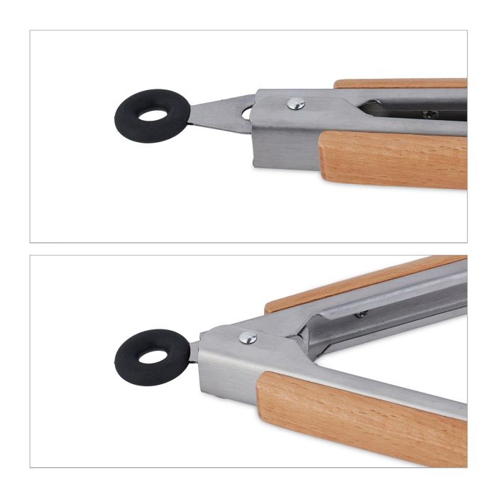 Pinzas Barbacoa Anchas Wood 42Cm Algon Bbq (12 Unidades) 2