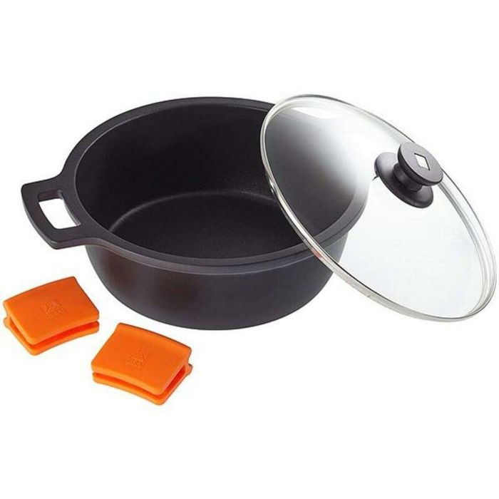 Cacerola con Tapa de Cristal BRA A270328 5,7 L (Ø 28 cm) Negro Metal Aluminio Aluminio fundido Ø 28 cm Aluminio 2 Cacerola con Tapa de Cristal BRA A270328 5,7 L (Ø 28 cm) Negro Metal Aluminio Aluminio fundido Ø 28 cm Aluminio 2