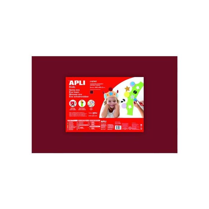 Apli Goma Eva 40x60 cm Grosor 2 mm Lila Pack 5 Ud para Manualidades