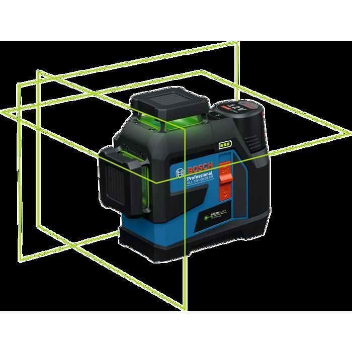 Bosch Professional Láser de Línea GLL 12V-100-33 CG 3 Líneas 360° Alcance 100m con Maletín L-BOXX 1