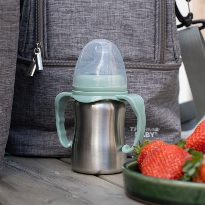 Vaso de aprendizaje - THERMOBABY - Acero inoxidable - 180 ml - Verde cactus - Ergonómico y antigoteo 2 Vaso de aprendizaje - THERMOBABY - Acero inoxidable - 180 ml - Verde cactus - Ergonómico y antigoteo 2