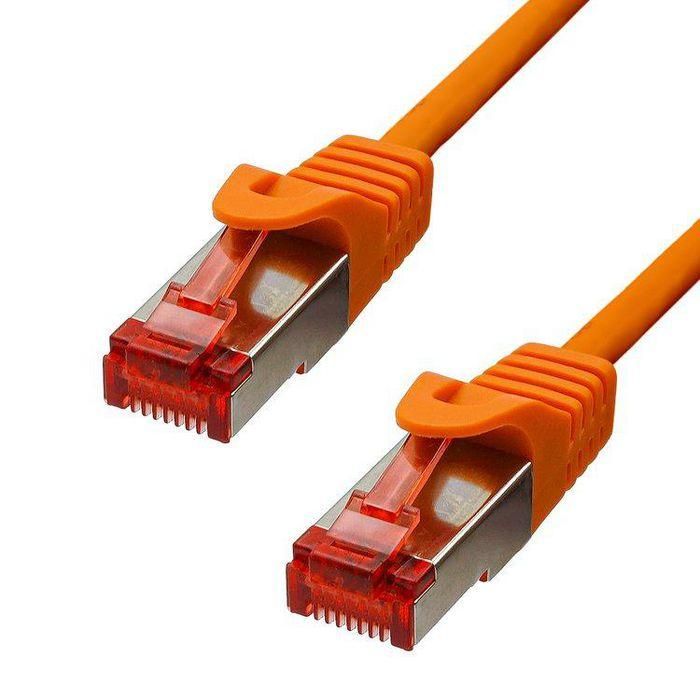 ProXtend CAT6 F/UTP Cable Ethernet 15m Naranja LSZH Cobre Puro 99.9% AWG 26 Conector Oro 50u" Antienredos PoE+