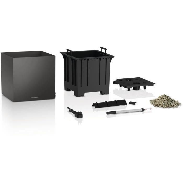 Macetero LECHUZA Canto Premium Cube 40 - kit LED completo, antracita metalizado 1 Macetero LECHUZA Canto Premium Cube 40 - kit LED completo, antracita metalizado 1