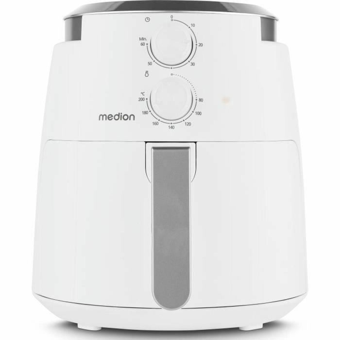 Medion MD13020 Freidora de Aire Caliente Airfryer 1500W Temporizador 60 min hasta 200°C 4.7L Blanco