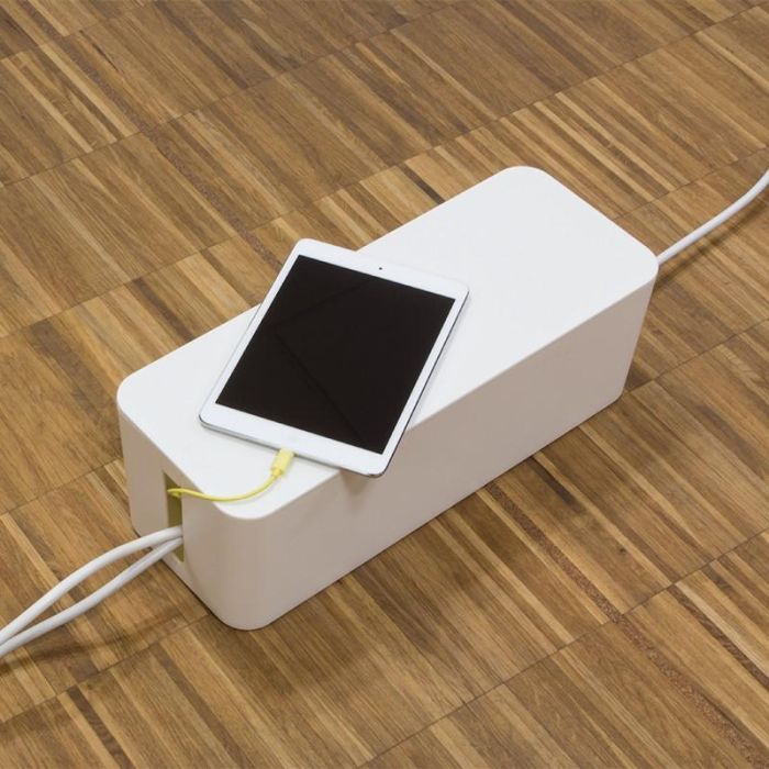LogiLink KAB0063 Caja de Gestión de Cables Grande 407x157x133.5mm Blanco Plástico Organizador 5