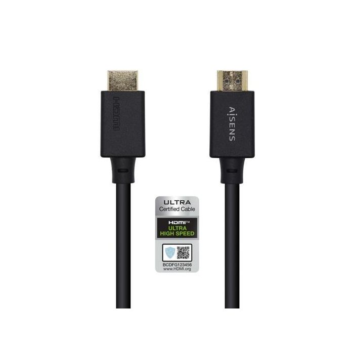 Aisens Cable Hdmi V2.1 Premium Alta Velocidad Hec 8K@60Hz 48 grbps A-M - A-M Negro 0,5M Aisens Cable Hdmi V2.1 Premium Alta Velocidad Hec 8K@60Hz 48 grbps A-M - A-M Negro 0,5M