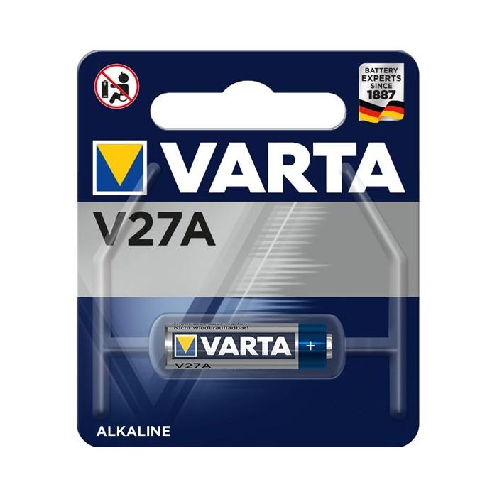 Varta 4227112401 Pila Alcalina V27A 19mAh para Electrónica, Llaves de Coche, Calculadoras