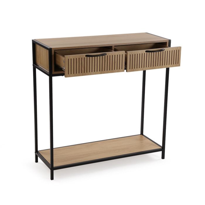Mesa de entrada Nashville Versa 30x80 cm - Madera MDF y Metal 1 Mesa de entrada Nashville Versa 30x80 cm - Madera MDF y Metal 1