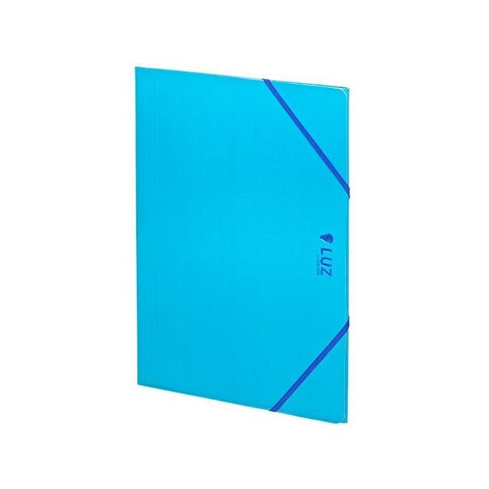 Carchivo Carpeta 3 Solapas Folio C-Gomas Cartón Brillo Luz Azul Carchivo Carpeta 3 Solapas Folio C-Gomas Cartón Brillo Luz Azul