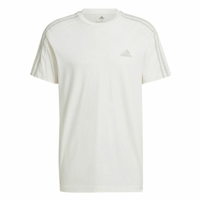 Camiseta de Manga Corta Hombre Adidas Essentials 3 Bandas Blanco L