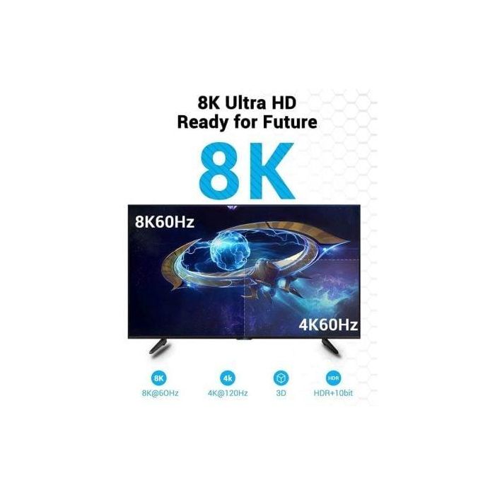 Cable HDMI 2.1 8K Vention AANBJ/ HDMI Macho - HDMI Macho/ 5m/ Negro 2 Cable HDMI 2.1 8K Vention AANBJ/ HDMI Macho - HDMI Macho/ 5m/ Negro 2