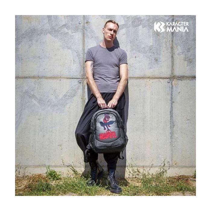 Karactermania Mochila Spiderman Run. Plus FAN Spin 44x34x21 cm, Gran Capacidad, 3 Compartimentos, Material Ripstop, Gris 3