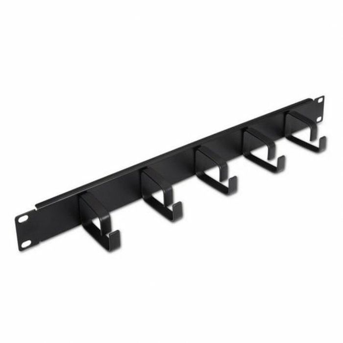 AISENS - Organizador de Cables Metalico con 5 anillos, 19 1U, Negro 0 AISENS - Organizador de Cables Metalico con 5 anillos, 19 1U, Negro 0