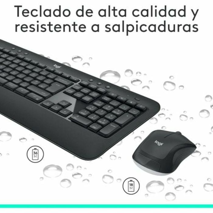 Teclado y Ratón Logitech MK540 Negro Negro/Blanco Alemán QWERTZ 1