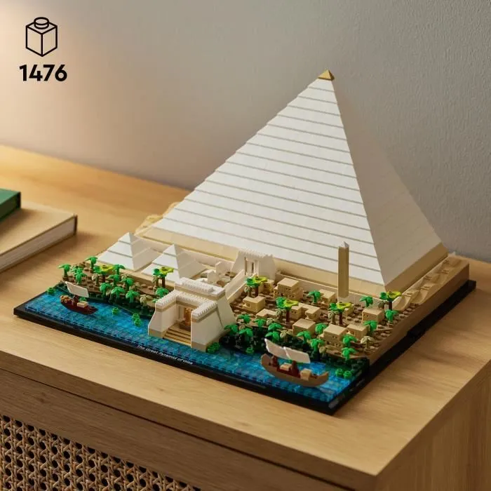LEGO 21058 Architecture La Gran Pirámide de Giza, modelo de hobby creativo para construir, monumento mundial y decoración 1