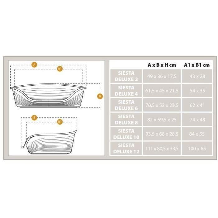 Ferplast Cama de Plástico Siesta para Perro y Gato Deluxe 4 Color Burdeos 4 Ferplast Cama de Plástico Siesta para Perro y Gato Deluxe 4 Color Burdeos 4