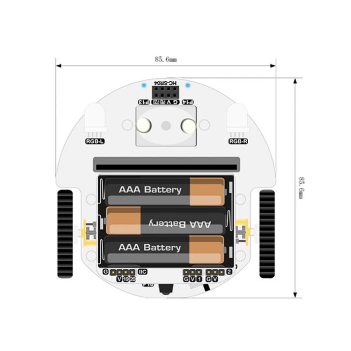 Robot Coche Micro:Bit Smart Cutebot Sin 3 Robot Coche Micro:Bit Smart Cutebot Sin 3