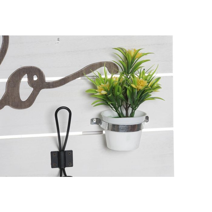 DKD Home Decor Perchero de Pared Urban Madera Metal Blanco Marrón 65x29x10 cm - Set 4 Unidades 2 DKD Home Decor Perchero de Pared Urban Madera Metal Blanco Marrón 65x29x10 cm - Set 4 Unidades 2
