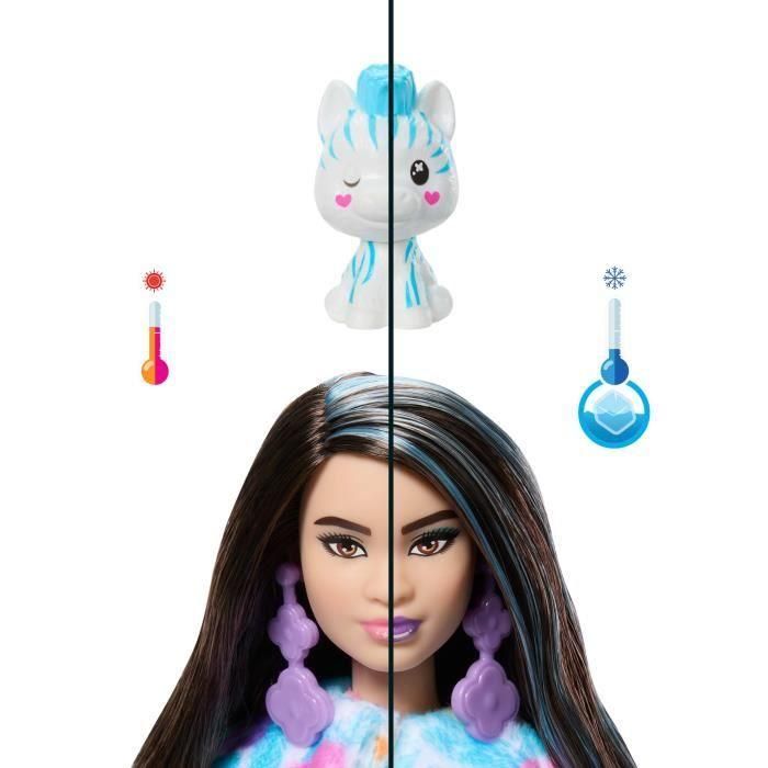 Barbie HRK39 Cutie Reveal Sueños Colores Muñeca con Disfraz de Cebra y Accesorios Sorpresa 4