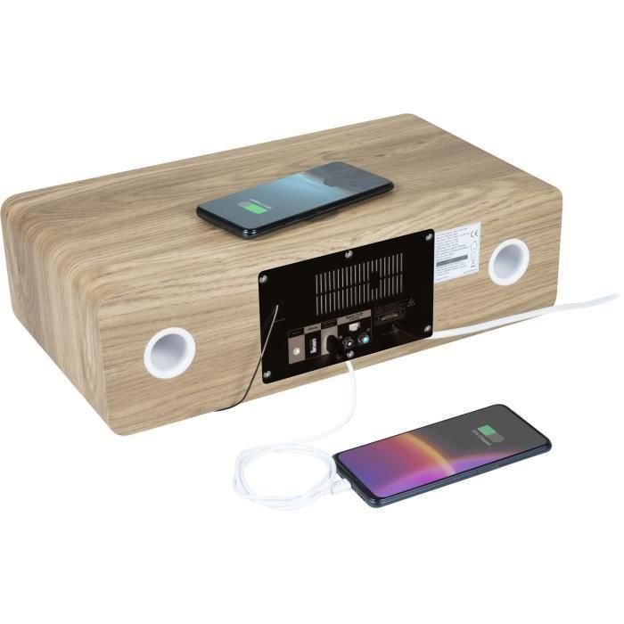 Thomson THO1721992683631 Microsistema Bluetooth Radio FM/CD/MP3/USB, 60W, Ecualizador, Blanco y Negro 4
