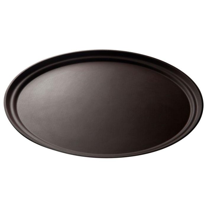 CAMBRO - 2900CT-138 - Bandeja CAMTREAD FIBRA DE VIDRIO ovalada con superficie ANTIDESLIZANTE/perfil bajo - 73,5x60 cm - Marrón