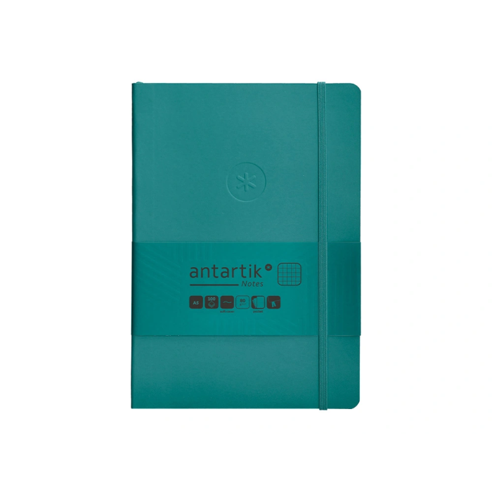 Antartik Cuaderno A5 Tapa Blanda Hojas Cuadriculadas Verde Aguamarina 80 Hojas 80 gr FSC 3