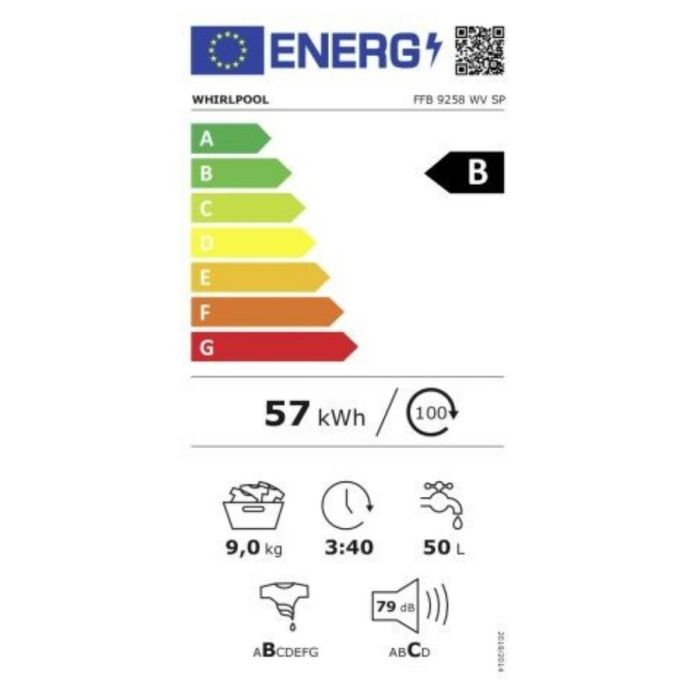 Lavadora Whirlpool Corporation FFB9258WVSP Blanco 1200 rpm 9 kg 1100 rpm 1