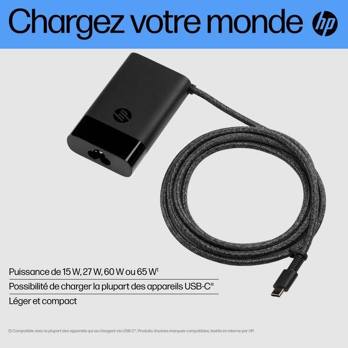 HP Cargador de Portátil USB-C 65W Compacto para la Mayoría de Dispositivos USB-C 4