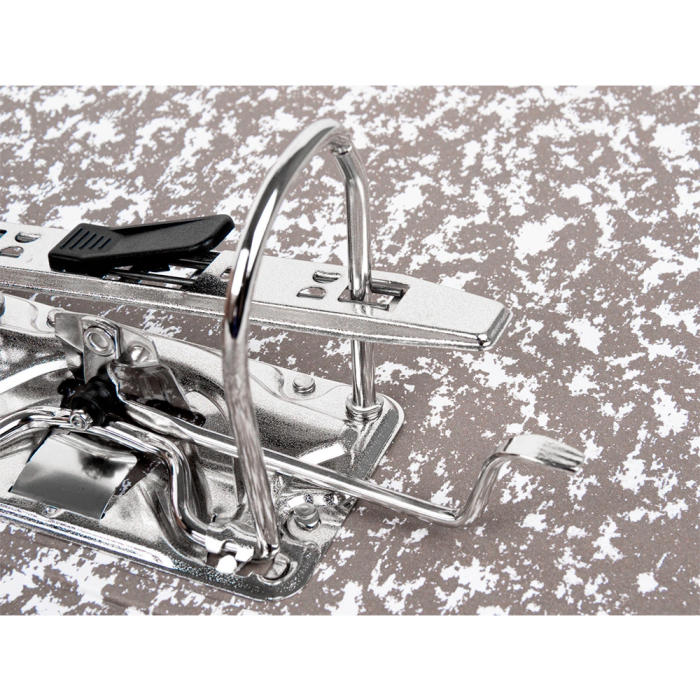 Liderpapel Classic Red Archivador de Palanca Folio Jaspeado Gris con Caja 80mm 287x350mm 5