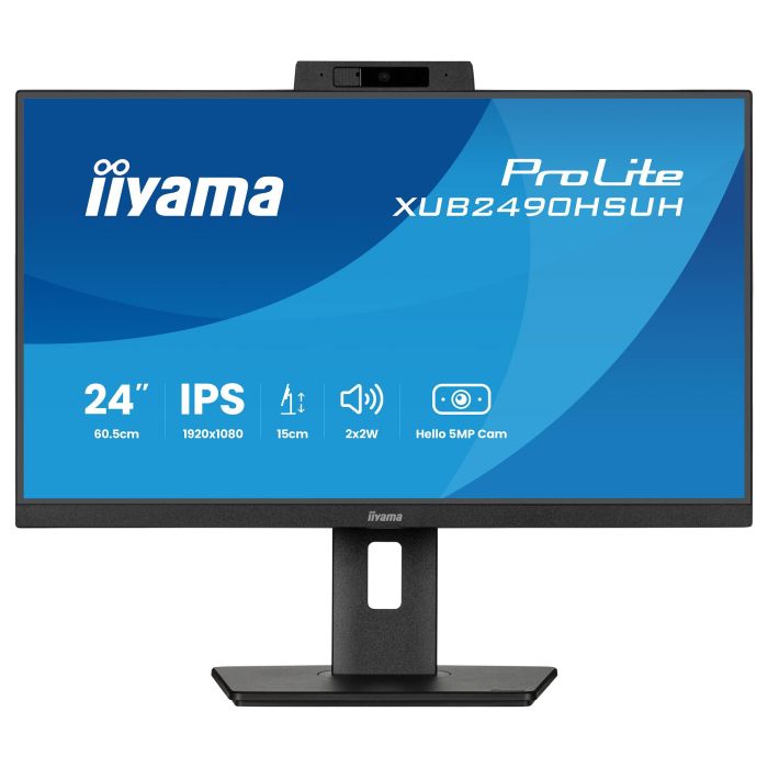 Iiyama Monitor 24" XUB2490HSUH-B2 Full HD IPS 75Hz 1ms con Altavoces, Webcam 5MP, HDMI, DisplayPort, USB, Altura Ajustable y Pivote Iiyama Monitor 24" XUB2490HSUH-B2 Full HD IPS 75Hz 1ms con Altavoces, Webcam 5MP, HDMI, DisplayPort, USB, Altura Ajustable y Pivote