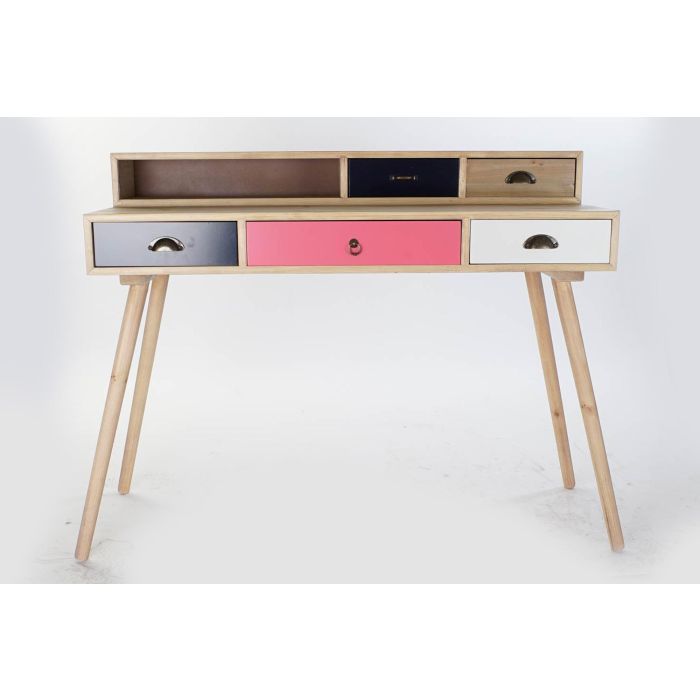 DKD Home Decor Escritorio Scandi Natural Blanco 120 x 50 x 98.5 cm 5