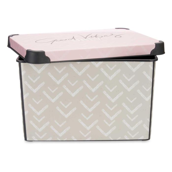 Caja Plastico 17L Vibes Con Asa Kipit 28X22CM (12 Unidades) 2 Caja Plastico 17L Vibes Con Asa Kipit 28X22CM (12 Unidades) 2