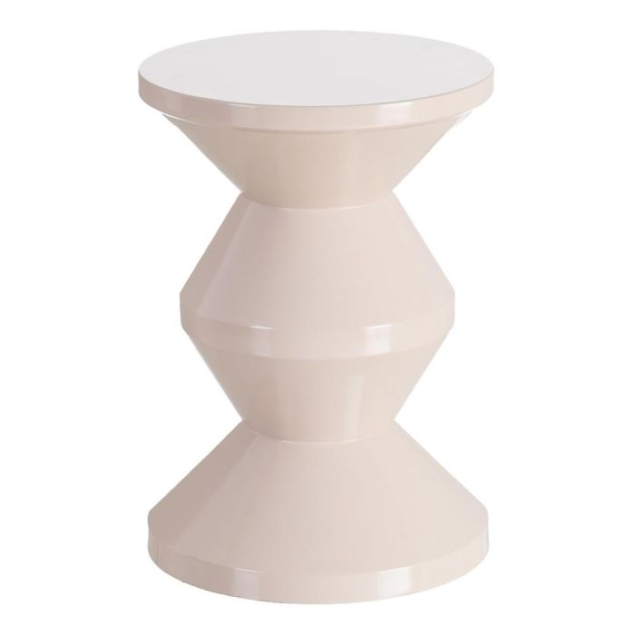 Mesa Auxiliar Blanco Metal Decoración 33 X 33 X 47 cm