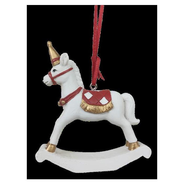 DKD Home Decor Figura Navidad Fantasía Caballo Resina 3.5x14x14 cm (2 Unidades) 1