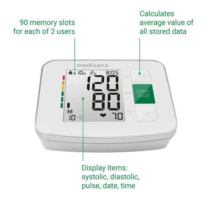 Medisana BU 512 Tensiómetro Blanco 8 Medisana BU 512 Tensiómetro Blanco 8