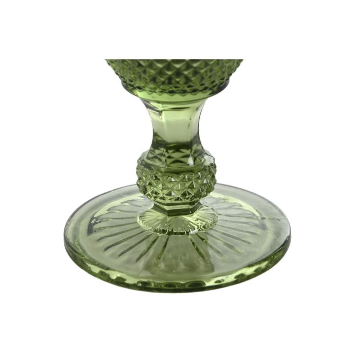 DKD Home Decor Copa Basicos Verde Cristal 8 x 15.5 x 8 cm Set de 6 2