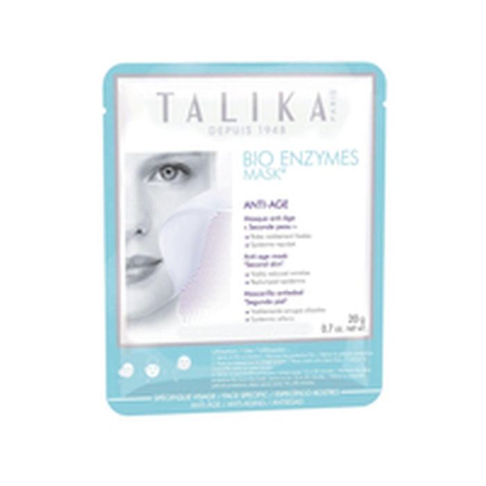 Talika BIO ENZYMES anti aging mask - Mascarilla Facial Antiedad, Antiarrugas e Iluminadora con Bio-Celulosa, Colágeno y Ácido Hialurónico 20 g 10