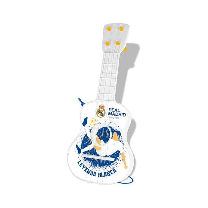 Reig Guitarra de Juguete 4 Cuerdas en Estuche Real Madrid para Niños +3 Años