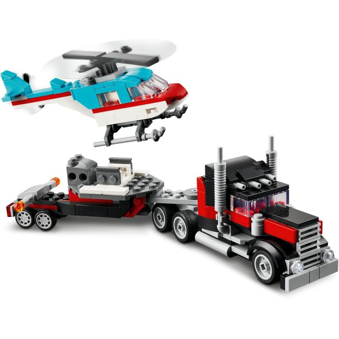 Lego Creator Juego de Construcción: Camión Plataforma con Helicóptero para Niños y Niñas, Edad Mínima 7 Años 4 Lego Creator Juego de Construcción: Camión Plataforma con Helicóptero para Niños y Niñas, Edad Mínima 7 Años 4